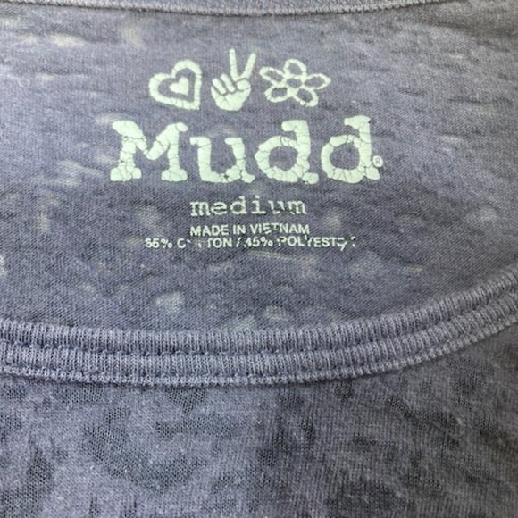 Mudd Navy Blue (Juniors) Sheer L/S Top Medium - Picture 5 of 8
